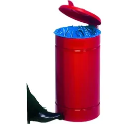 Tretabfallsammler 60l Kunststoffdeckel rot