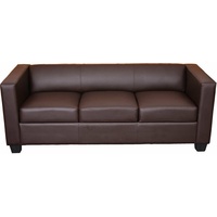 MCW 3er Sofa Lille, Kunstleder ~ coffee