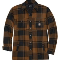 CARHARTT Flannel Sherpa, Textiljacke - Schwarz/Hellbraun - XL