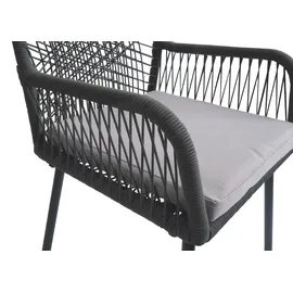 Mendler HWC-O12 Gartenstuhl 54 x 54 x 81 cm grau 2 St.