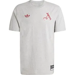 adidas Arsenal London T-Shirt Herren in medium grey heather, Größe L - grau