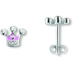 Paar Ohrhänger ONE ELEMENT "Zirkonia Krone Ohrringe Ohrstecker aus 925 Silber", silber, Ohrringe, Damen, Kinder, Silber 925 (Sterlingsilber), Damen Silber Schmuck Krone