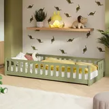 Bodenbett 90x190 Inklusive Lattenrost Thea Olive