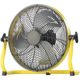Sichler Haushaltsgeräte Akku-Vollmetall-Bodenventilator 30 cm Gelb