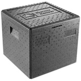 Thermohauser EPP-Thermobox Pizza schwarz mit Deckel 37,5 Liter - 41 x 41 x 36 cm - Pizzabox für Lieferservice