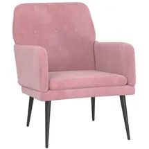 vidaXL Einzelsessel Samt 62 x 79 x 79 cm rosa