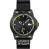 Lacoste Quarzuhr LACOSTE REGATTA, 2011203, Armbanduhr, Herrenuhr, Mineralglas, Silikonarmband schwarz