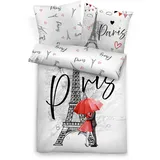 460127 grau Polycotton 135 x 200 cm + 2 x 80 x 80 cm