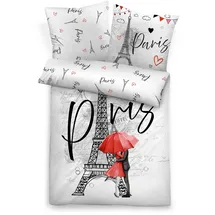 460127 grau Polycotton 135 x 200 cm + 2 x 80 x 80 cm