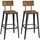 VASAGLE Barhocker 45,4 x 45,4 x 102,2 cm Braun