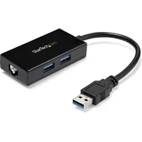 Startech StarTech.com USB 3.0 auf Gigabit Netzwerk Adapter mit 2 Port USB Hub