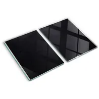 Tulup Herdabdeckplatte 2-tlg. ESG gehärtetes Glas 40 x 52 cm Schwarz