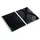 Tulup Herdabdeckplatte 2-tlg. ESG gehärtetes Glas 40 x 52 cm Schwarz