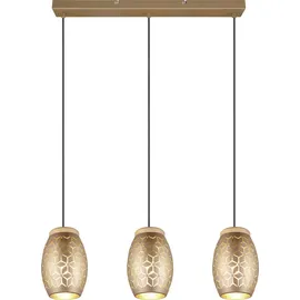 rl live your light Bidar 3-flg. E27 60 cm Metall beige