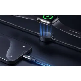 Mcdodo CA-2580 2-in-1 USB-C Kabel + Apple Watch Ladegerät, 60W, 1,5m - Schwarz