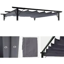 MCW Ersatzbezug Dach Pergola 3x3 m 320 x 2,5 m Grau