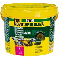 JBL PRONOVO SPIRULINA FLAKES, Grünfutter für alle Aquarienfische von 8-20 cm, Fischfutter-Flocken, Größe M, 5500 ml