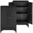 Tectake Aktenschrank Metall 60x40x100 cm schwarz abschließbar