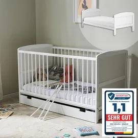 Kids Collective Babybett Kinderbett Weiß 70 x 140 cm