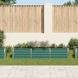 vidaXL Garten-Hochbeet verzinkter Stahl rechteckig 240 x 40 x 45 cm Grün 