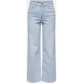 Only ONLMADISON BLUSH HW Wide DNM CRO495 NOOS Turquoise/Light Blue Bleached Denim S(36)/32