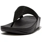 FitFlop Damen Lulu Shimmerlux Toe-Post Sandale, Schwarz, 38