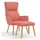 vidaXL Relaxsessel Samt 77 x 98 x 77 cm Rosa mit Hocker