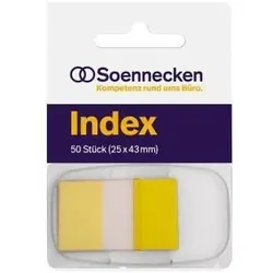 Soennecken Haftstreifen Index 5820 25x43mm 50Streifen Spender gelb
