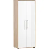 Schildmeyer MÖBELPARTNER Aktenschrank Antero, 701869 weiß, eiche 3 Fachböden 65,1 x 41,0 x 163,6 cm