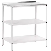 Beliani Outdoor-Kücheninsel VILAMA Weiß