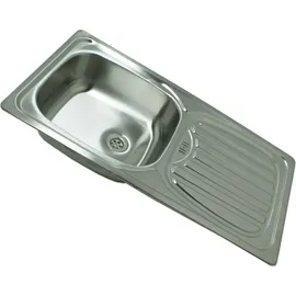 stabilo-sanitär Alfa 1 rechts Einbauspüle Edelstahl grau Handbetätigung 860 x 435 mm