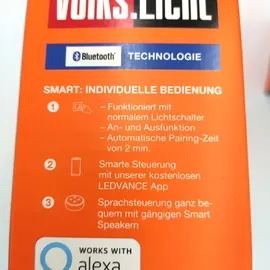 LEDVANCE LED Lampe Bluetooth warmweiss Glühbirne Smarte Volks-Licht