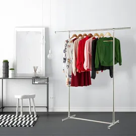 Relaxdays Kleiderständer Relaxdays 162 x 151 x 42 cm Silber