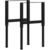 Tidyard 2x Werkbankgestell Metallgestell Höhenverstellbar Werkbankfuß Arbeitstisch Werktisch Tischgestell Werkbank Gestell Werkstatttisch Tischbein Tischfuß Metall 55x(69-95,5) cm Schwarz