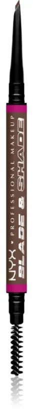 NYX Professional Makeup Blade & Shade Augenbrauenstift mit Bürste Farbton 09 Brunette g