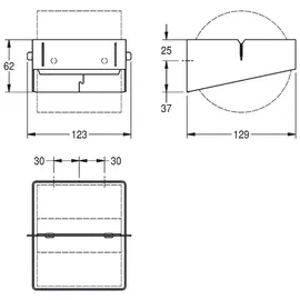 KWC AR WC-Rollenhalter, EXOS, Edelstahl, 123x62x129 mm, Aufputz