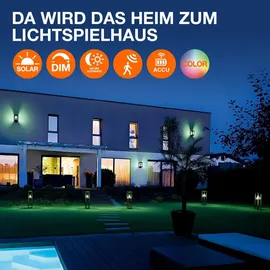 Osram Solarleuchte Kunststoff 4,3 cm inkl. Bewegungsmelder weiß
