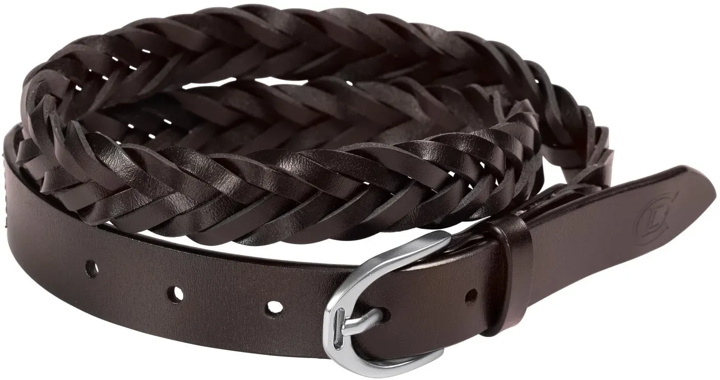 Cheval de Luxe Ledergürtel geflochten dark brown 80