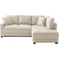 Ecksofa MR. COUCH "Pierre, L-Form mit BoxSpring", novaclean senseo 5 creme, B:235cm H:91cm T:186cm, 95% Polyester / 5% Nylon, Sofas, Ecksofa, Mit Boxpring-Taschenfederkern