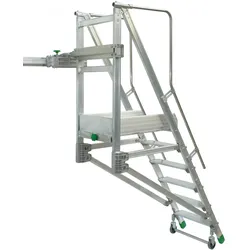 Facal Binary Schiebe-Podesttreppe Aluminium S600 7 Stufen