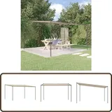 Vidaxl - Pavillon Beige 4x4 m 180 g/m2 Stoff und Stahl - Pavillon - Gartenzelt - Sonnensegel - Überdachung - Gartenparty