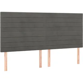 vidaXL Boxspringbett 180 x 200 cm Dunkelgrau