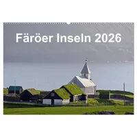 Calvendo Färöer Inseln 2026 (Wandkalender 2026 DIN A2 quer),