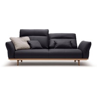 hülsta sofa 3-Sitzer hs.460, Sockel in Eiche, Füße Eiche natur, Breite 208 cm schwarz