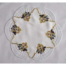 Stickereien Plauen Tischdecke Glockenzauber Gr. 2 Ø 34 cm Bunt
