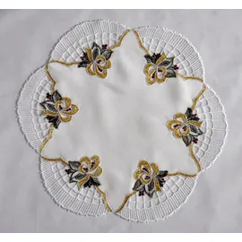 Stickereien Plauen Tischdecke Glockenzauber Gr. 2 Ø 34 cm Bunt