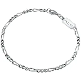 KUZZOI Figaroarmband Herren aus 925 Sterling Silber schwarz 23 cm