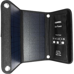 Avizar USB 14W Solarladegerät (14 W), Powerbank, Schwarz