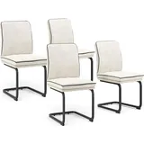 Vichy Vichy, Stühle, Freischwinger Eleganza, Beige, 4er Set