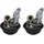 GLOBO 2x Springbrunnen Buddha Zimmerbrunnen Kaskade Wasserfall grau Deko LED H 19 cm